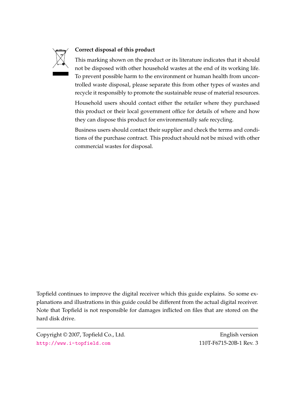 Back cover | Topfield TF 5100 PVR User Manual | Page 76 / 76