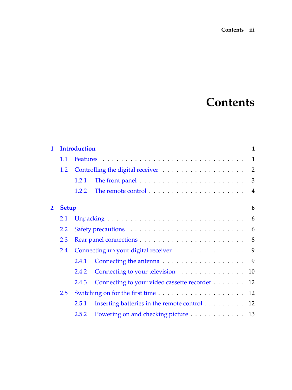 Topfield TF 6000 FE User Manual | Page 3 / 64