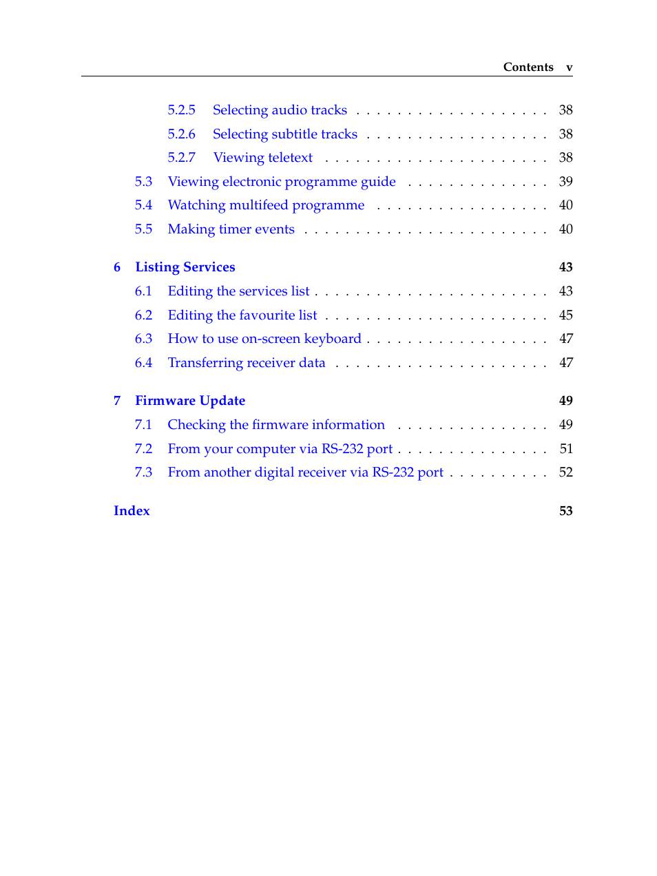 Topfield TF 6000 FE User Manual | Page 5 / 64