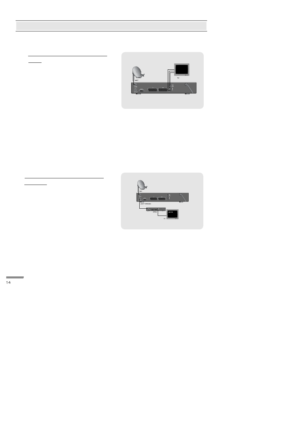 2) connection to the other satellite receiver | Topfield TF3000FI User Manual | Page 14 / 50