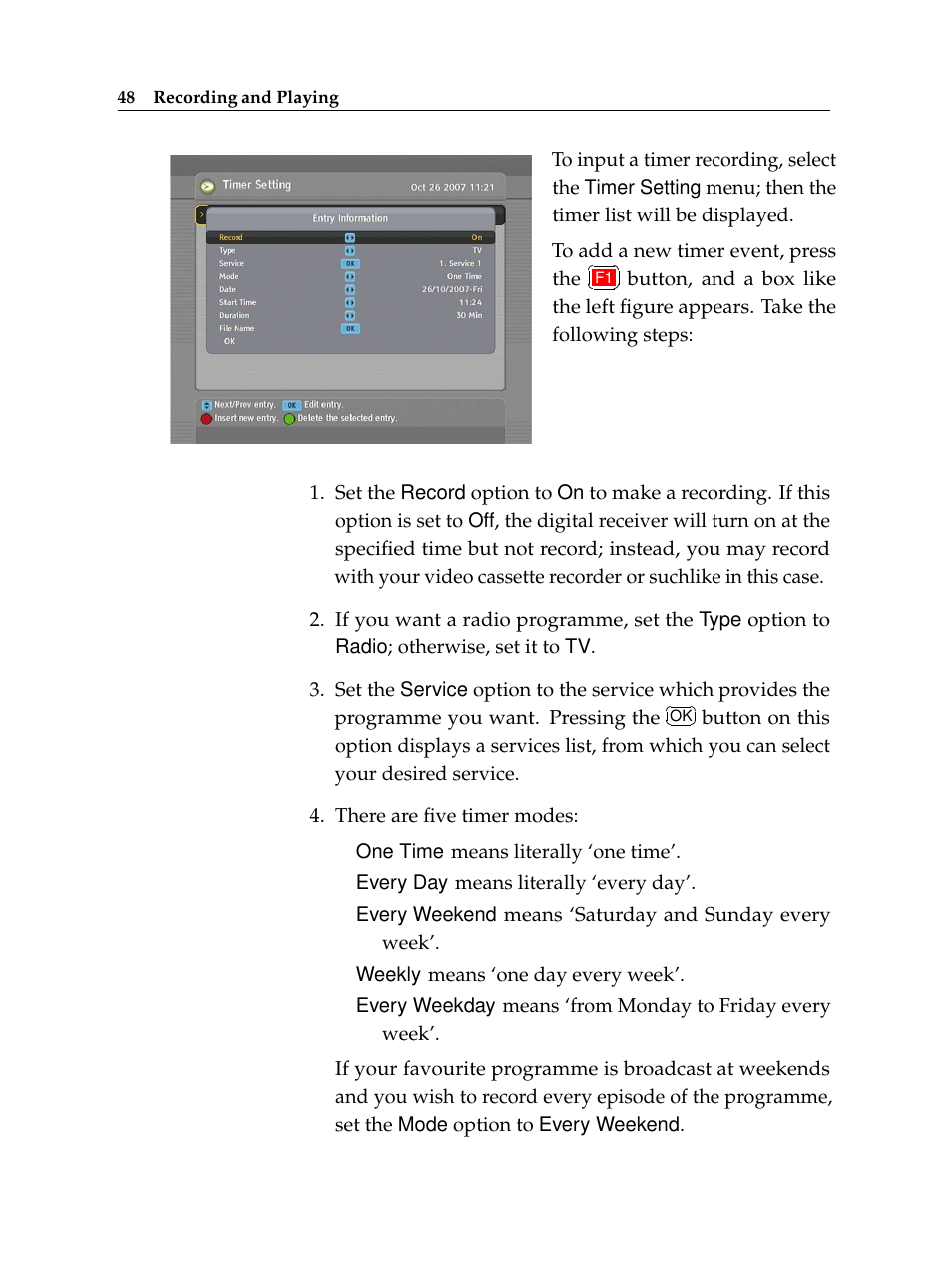 Topfield Digital Terrestrial Receiver PERSONAL VIDEO RECORDER TF 600 PVRt User Manual | Page 54 / 90