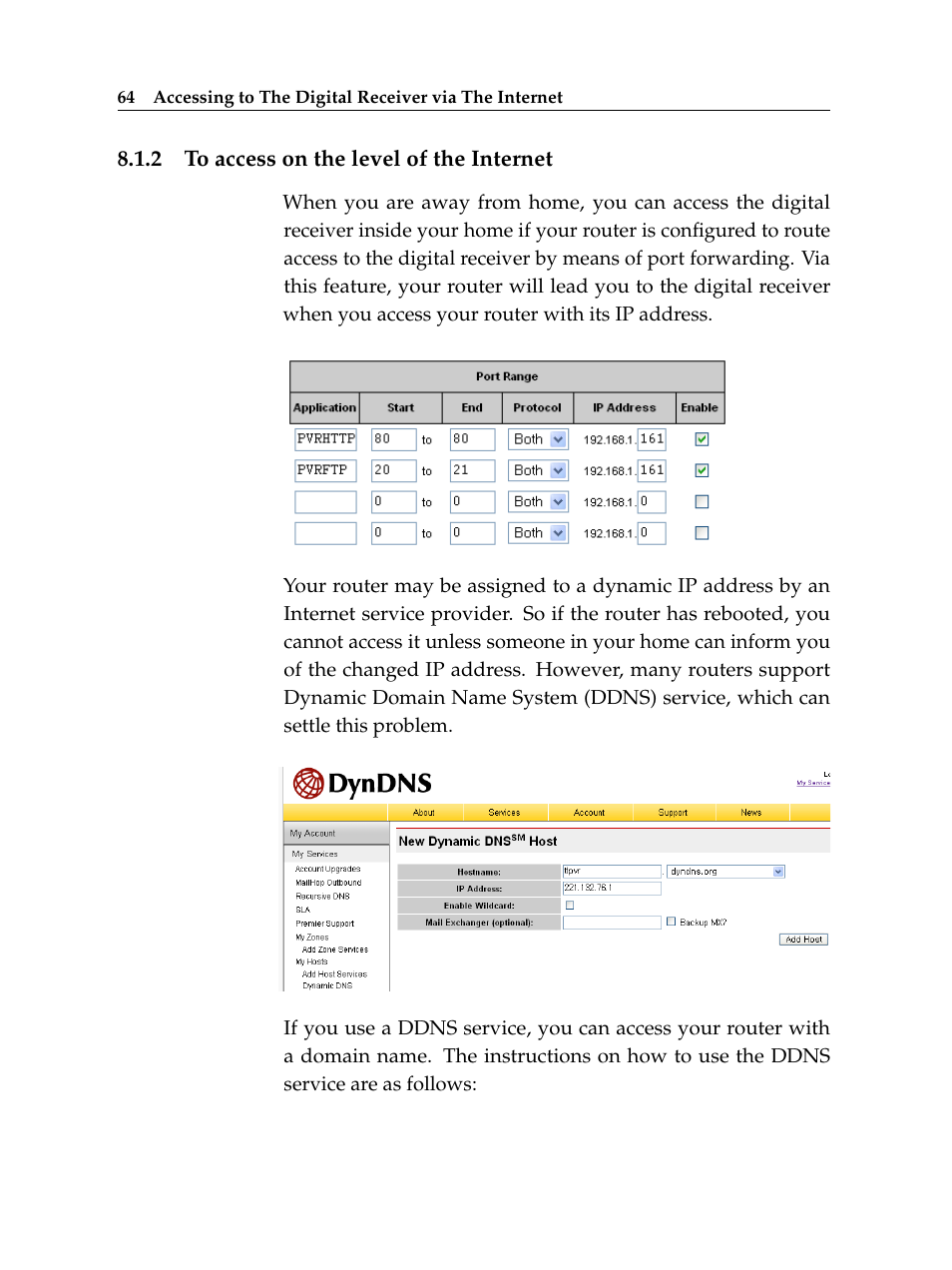 2 to access on the level of the internet, To access on the level of the internet | Topfield Digital Terrestrial Receiver PERSONAL VIDEO RECORDER TF 600 PVRt User Manual | Page 70 / 90