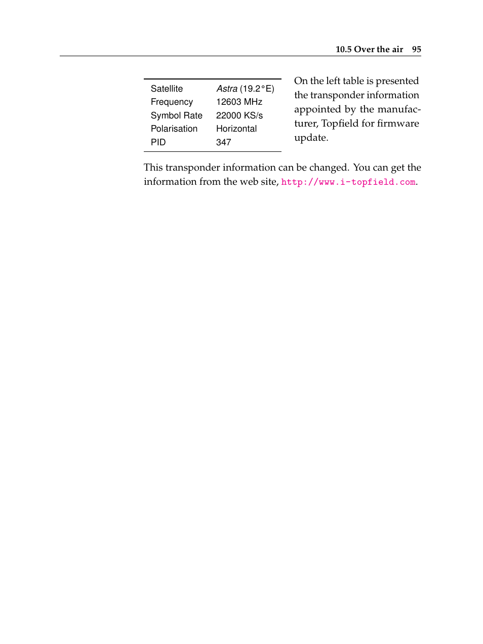 Topfield TF 6000 PVR ES User Manual | Page 103 / 110