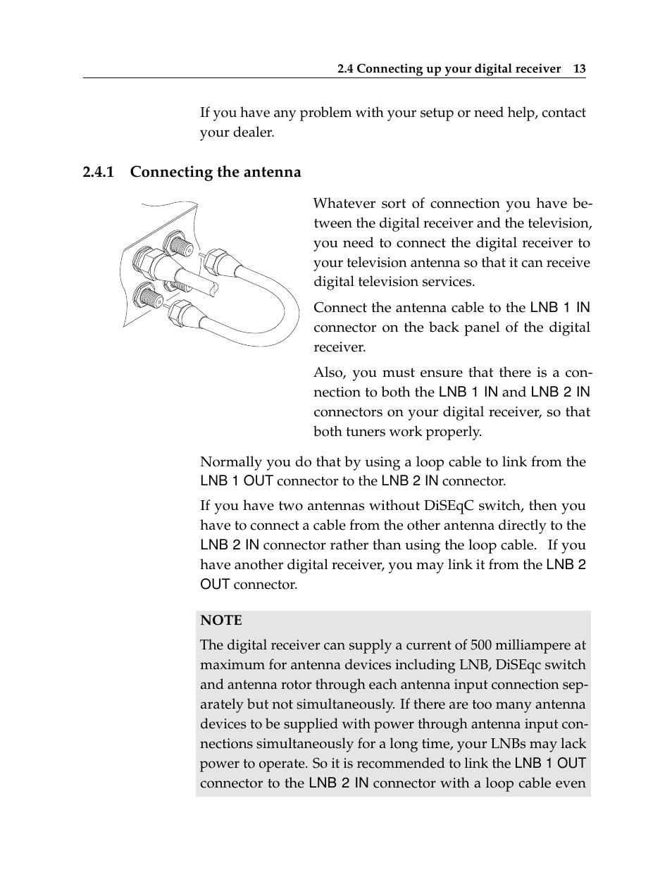 1 connecting the antenna, Connecting the antenna | Topfield TF 6000 PVR ES User Manual | Page 21 / 110