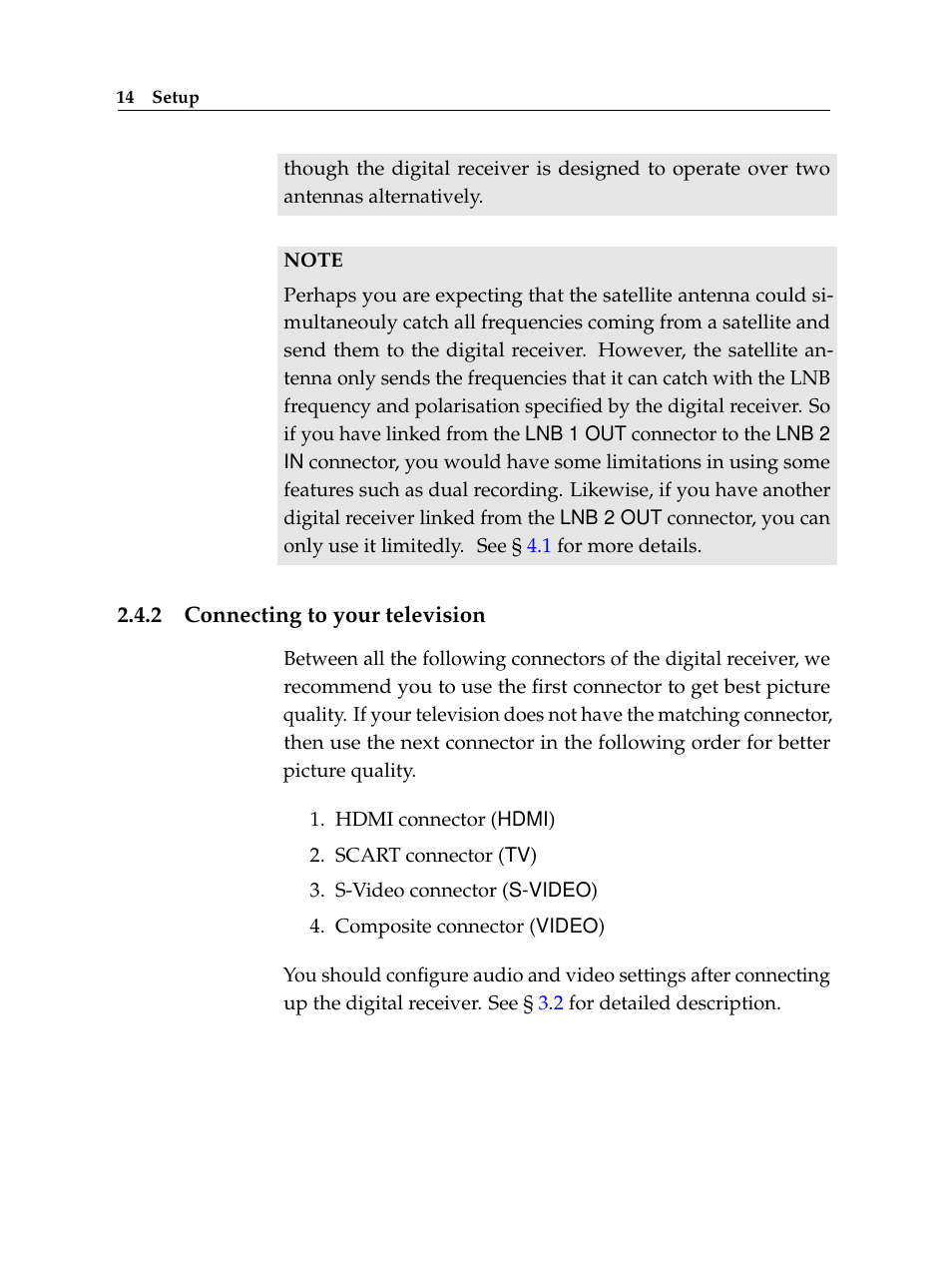 2 connecting to your television, Connecting to your television | Topfield TF 6000 PVR ES User Manual | Page 22 / 110