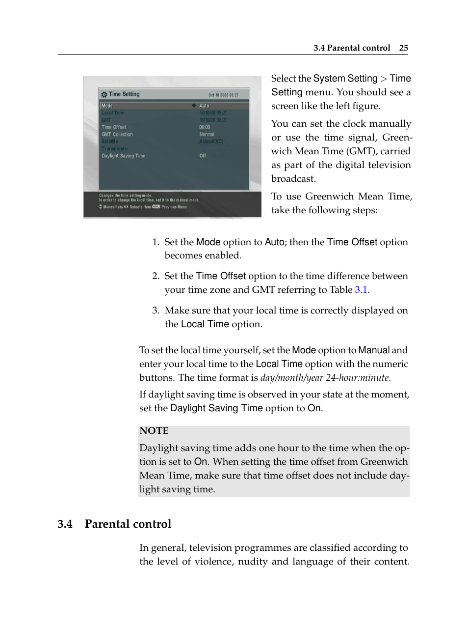 4 parental control, Parental control | Topfield TF 6000 PVR ES User Manual | Page 33 / 110