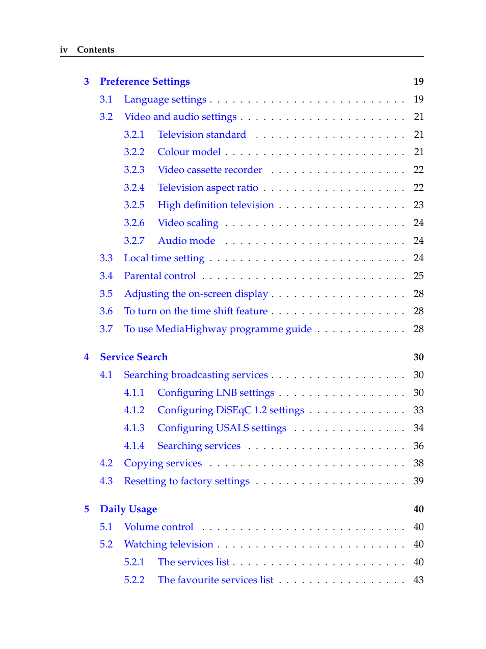 Topfield TF 6000 PVR ES User Manual | Page 4 / 110