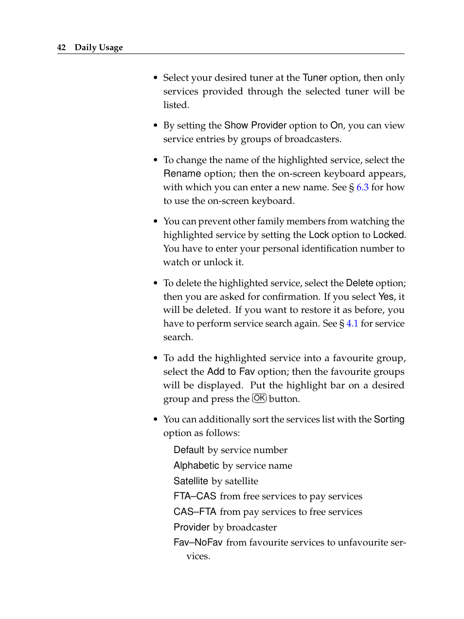 Topfield TF 6000 PVR ES User Manual | Page 50 / 110