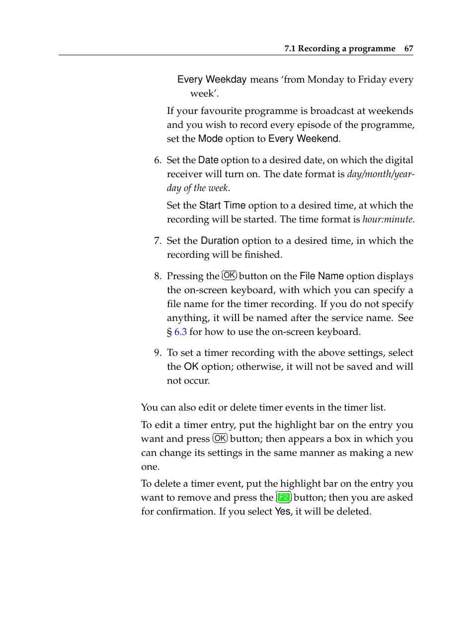 Topfield TF 6000 PVR ES User Manual | Page 75 / 110