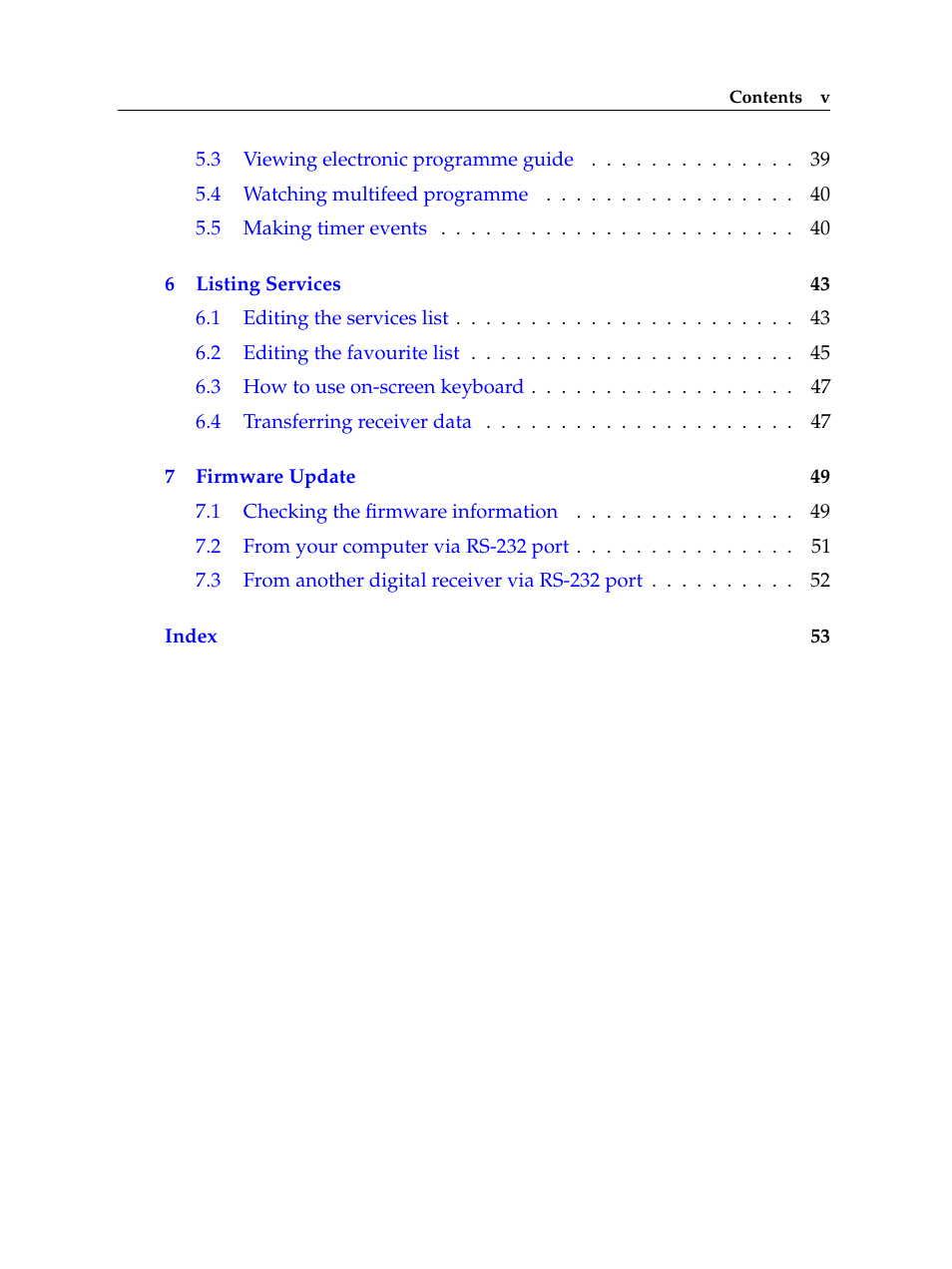 Topfield TF6400IR User Manual | Page 5 / 64