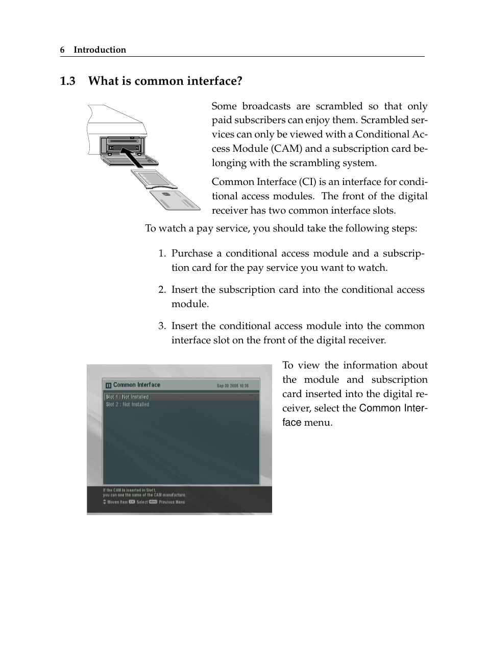 3 what is common interface, What is common interface | Topfield High Defninition Digital Satellite Receiver HV7700 HSCI User Manual | Page 12 / 64