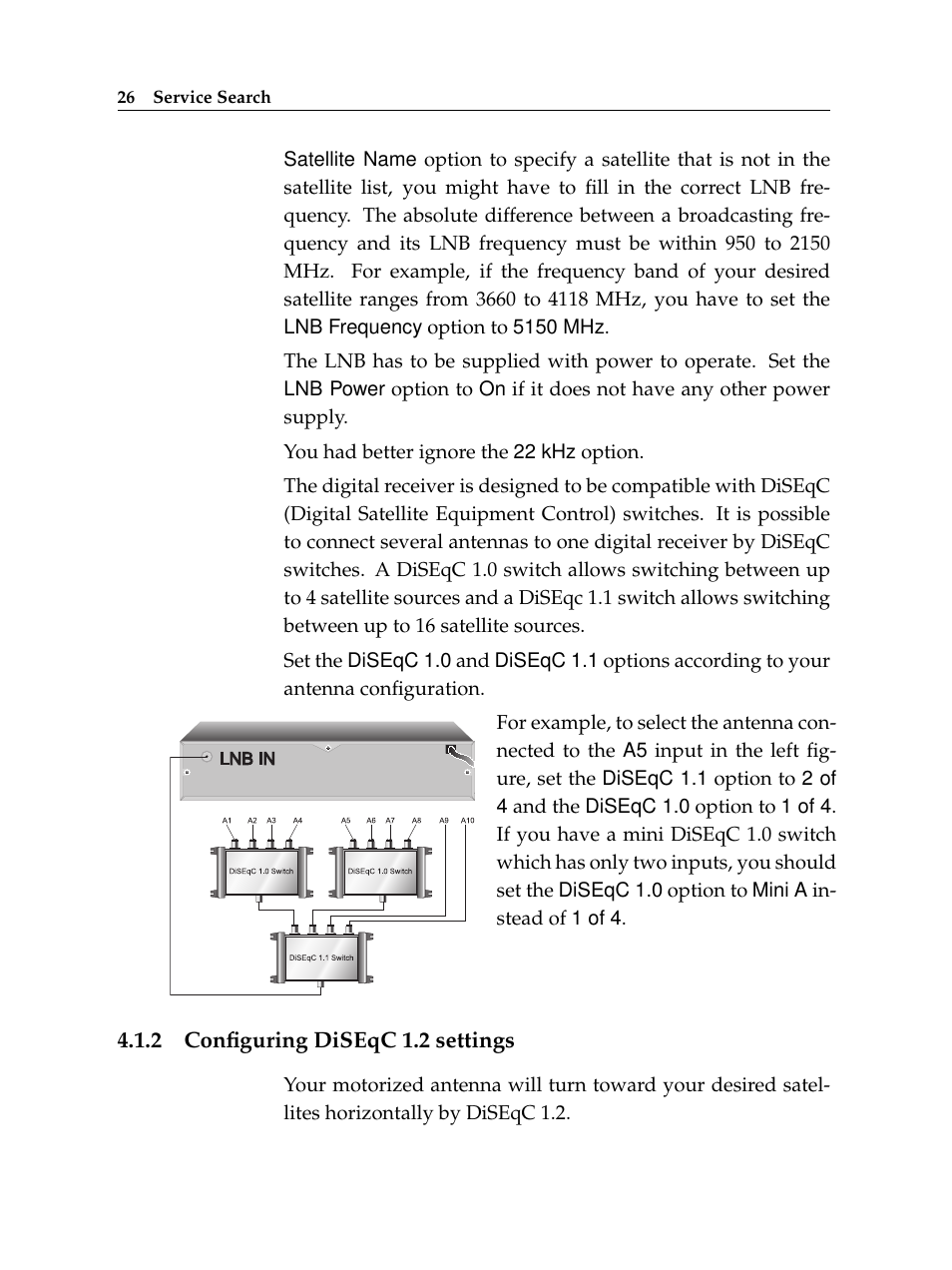 2 configuring diseqc 1.2 settings, Configuring diseqc 1.2 settings | Topfield High Defninition Digital Satellite Receiver HV7700 HSCI User Manual | Page 32 / 64