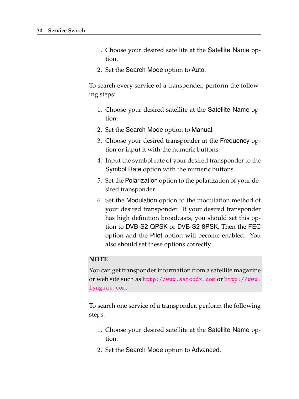 Topfield High Defninition Digital Satellite Receiver HV7700 HSCI User Manual | Page 36 / 64