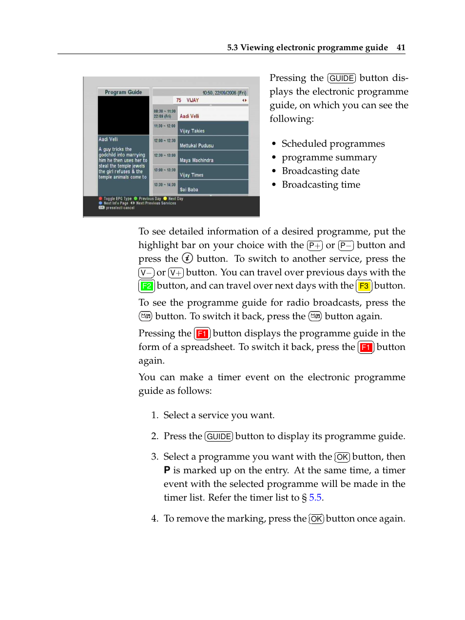 Topfield High Defninition Digital Satellite Receiver HV7700 HSCI User Manual | Page 47 / 64