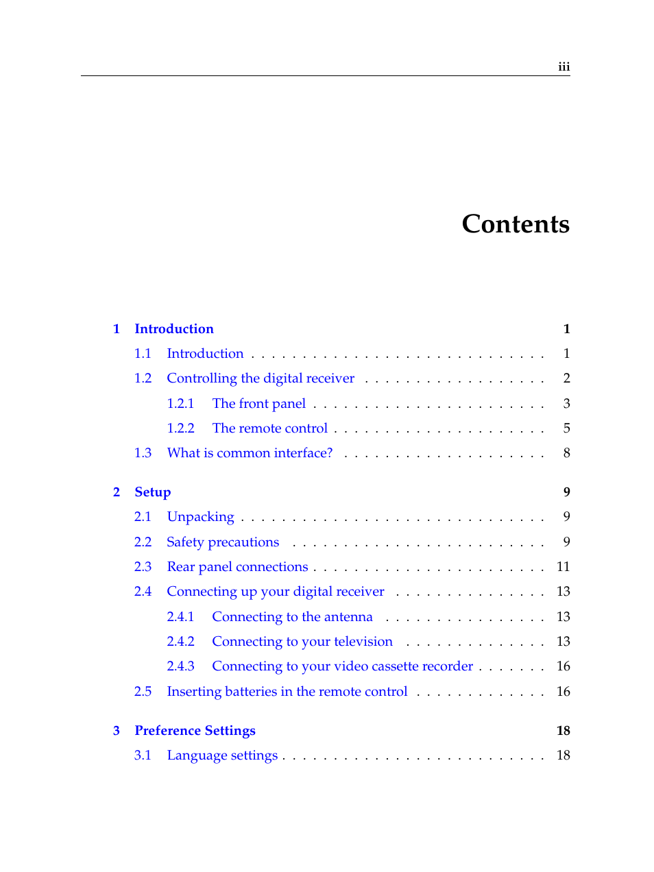 Topfield TF 5400 PVR User Manual | Page 3 / 92