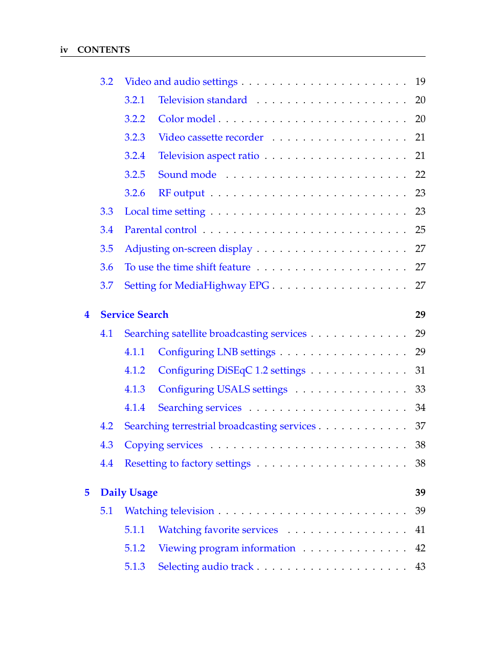 Topfield TF 5400 PVR User Manual | Page 4 / 92