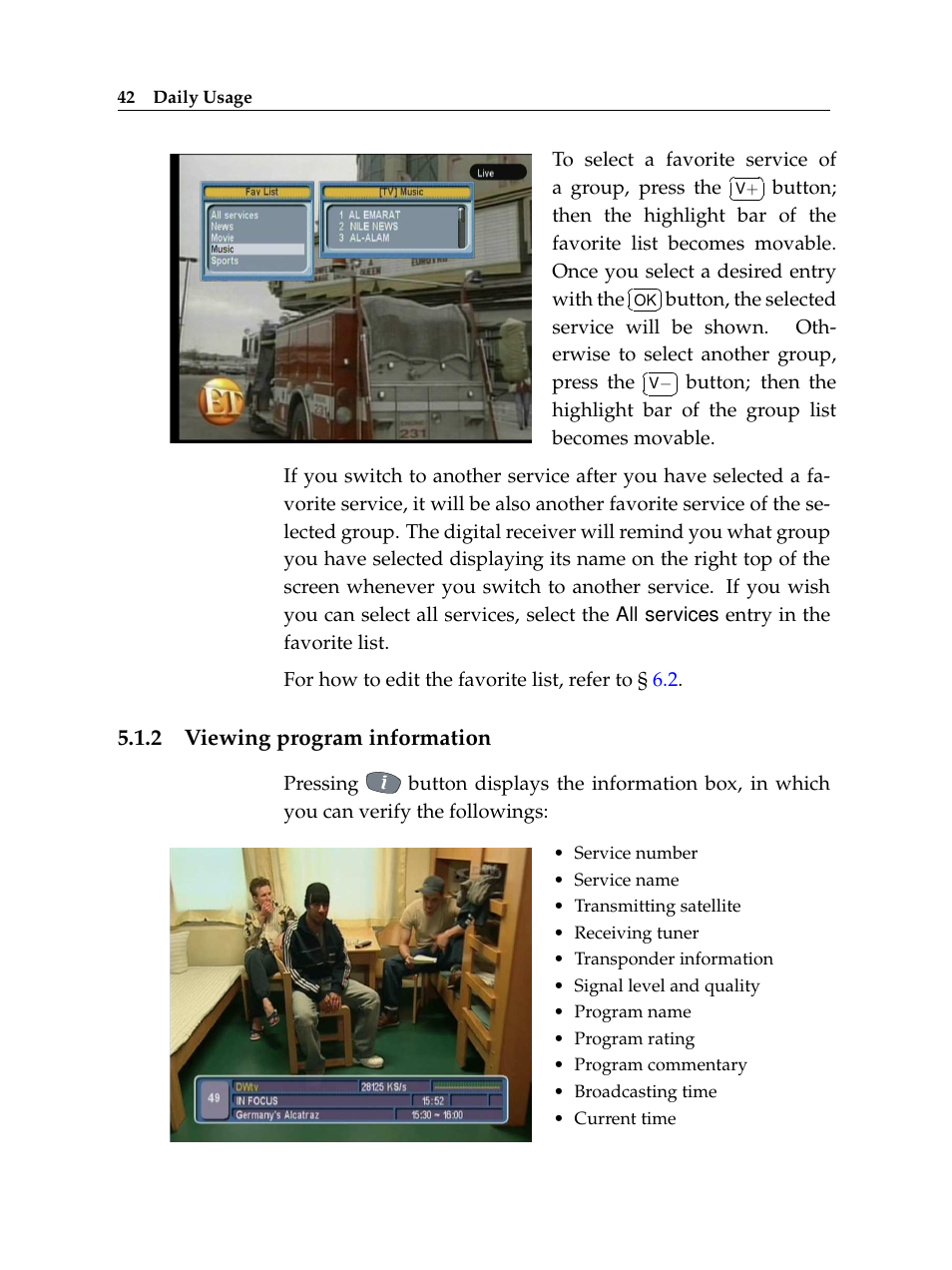 2 viewing program information, Viewing program information | Topfield TF 5400 PVR User Manual | Page 48 / 92