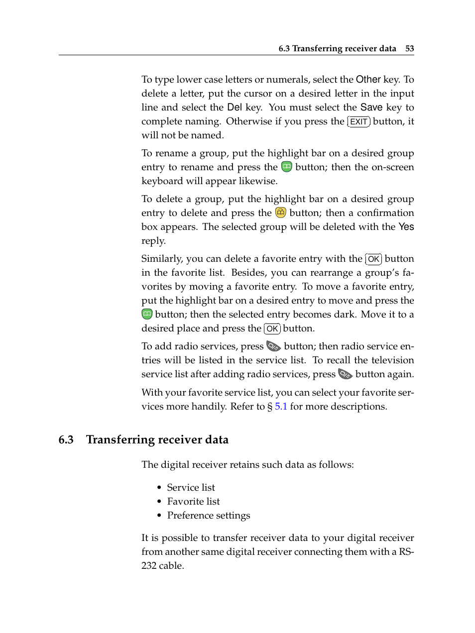 3 transferring receiver data, Transferring receiver data | Topfield TF 5400 PVR User Manual | Page 59 / 92