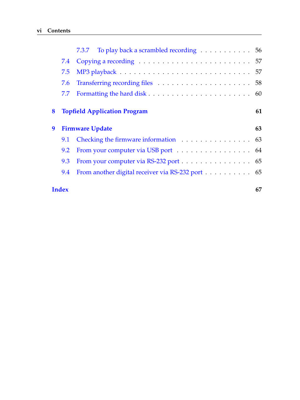 Topfield TF 500 PVRC User Manual | Page 6 / 78