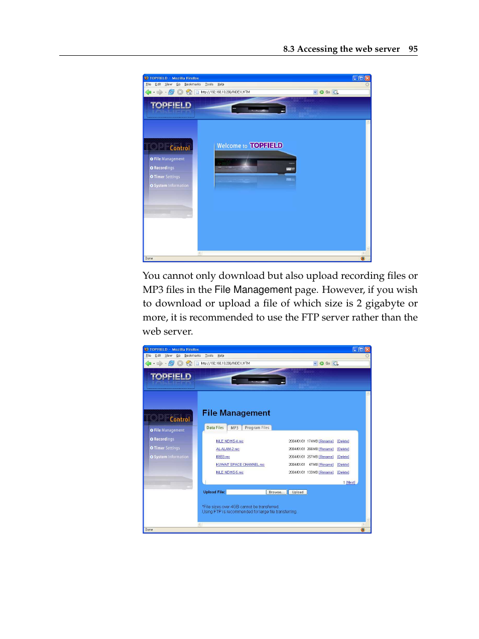 Topfield TF 6000 PVR User Manual | Page 103 / 120