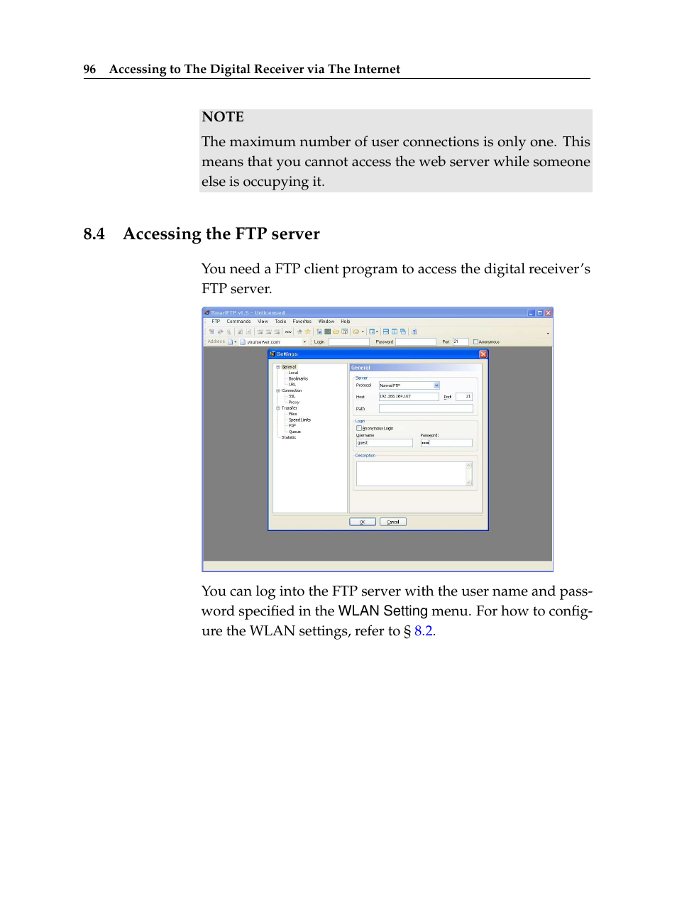 4 accessing the ftp server, Accessing the ftp server | Topfield TF 6000 PVR User Manual | Page 104 / 120