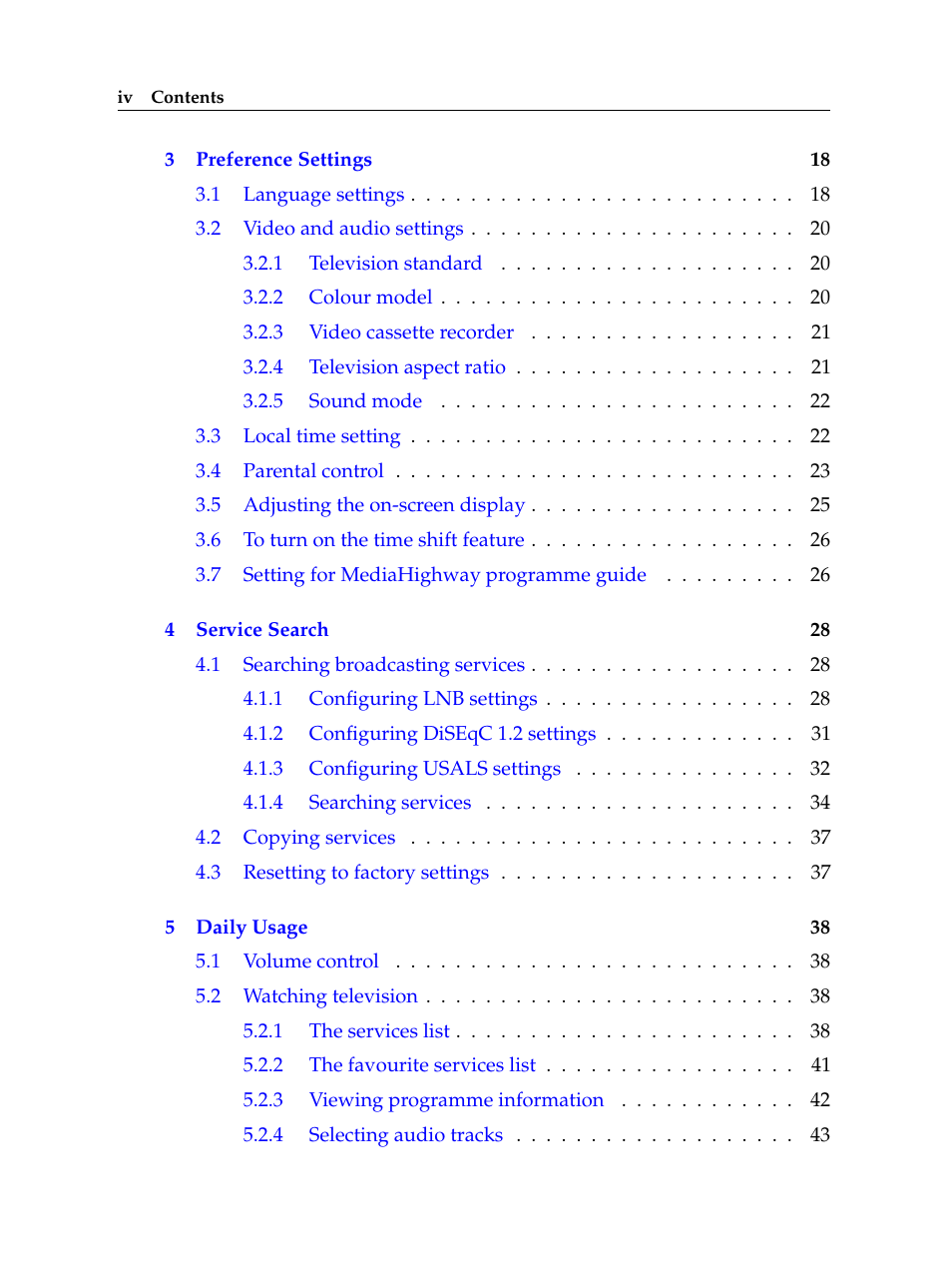 Topfield TF 6000 PVR User Manual | Page 4 / 120