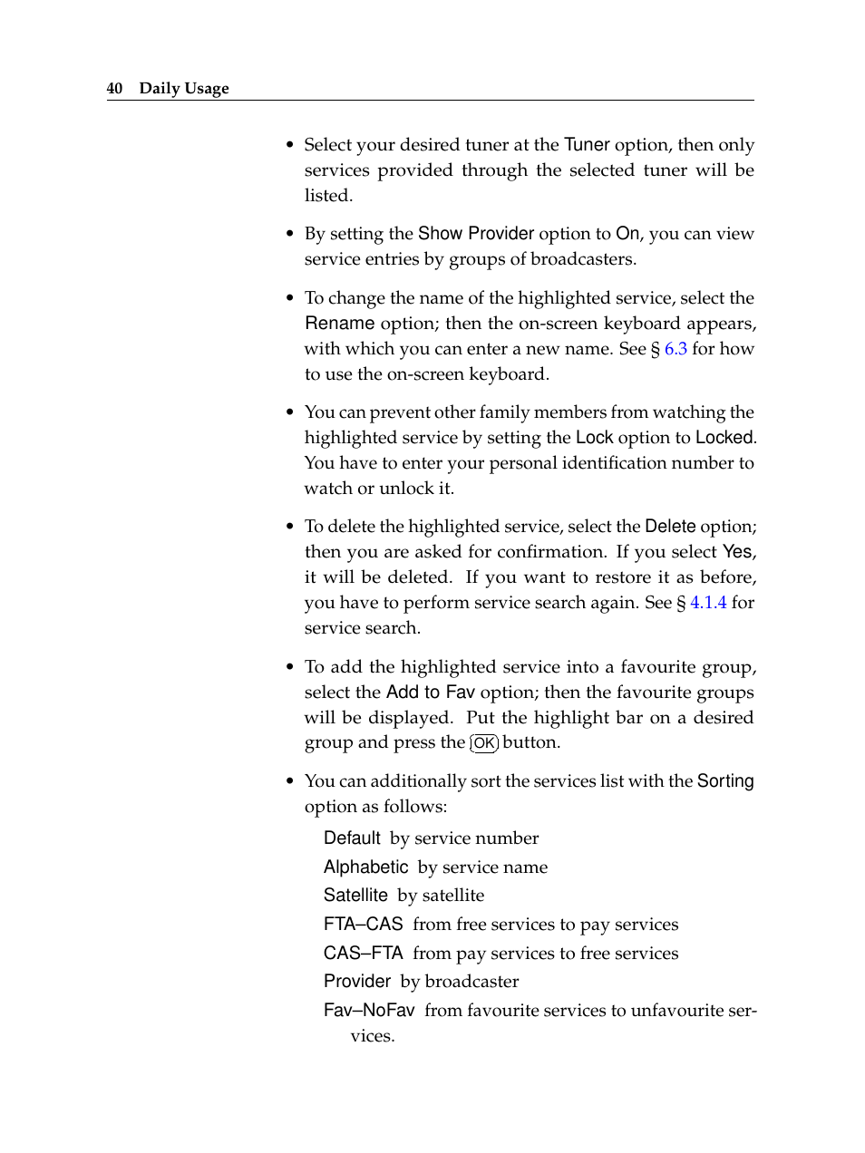 Topfield TF 6000 PVR User Manual | Page 48 / 120