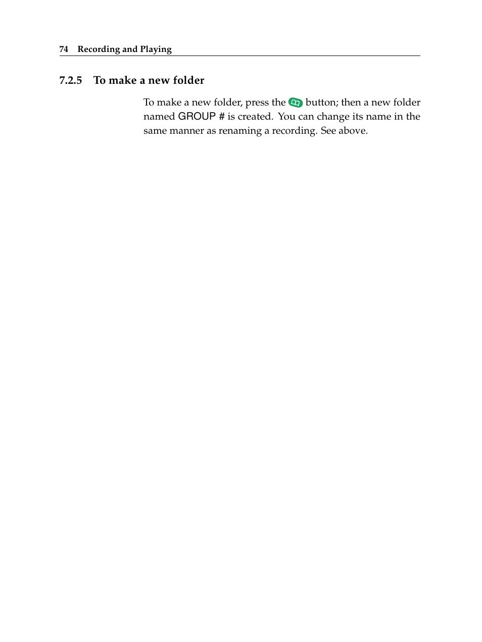 5 to make a new folder, To make a new folder | Topfield TF 6000 PVR User Manual | Page 82 / 120