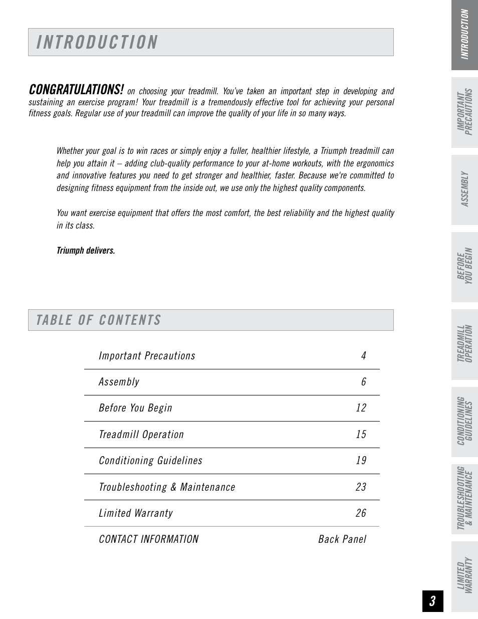 Triumph 700T User Manual | Page 2 / 26