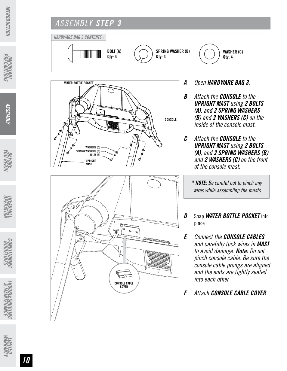 Assembly step | Triumph 700T User Manual | Page 9 / 26
