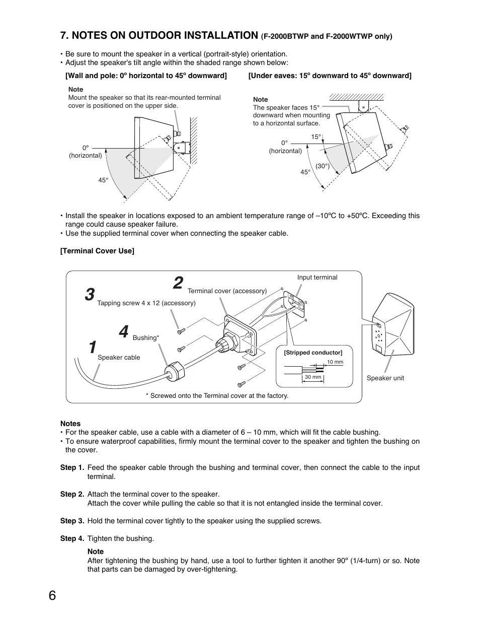TOA Electronics F-2000B User Manual | Page 6 / 20
