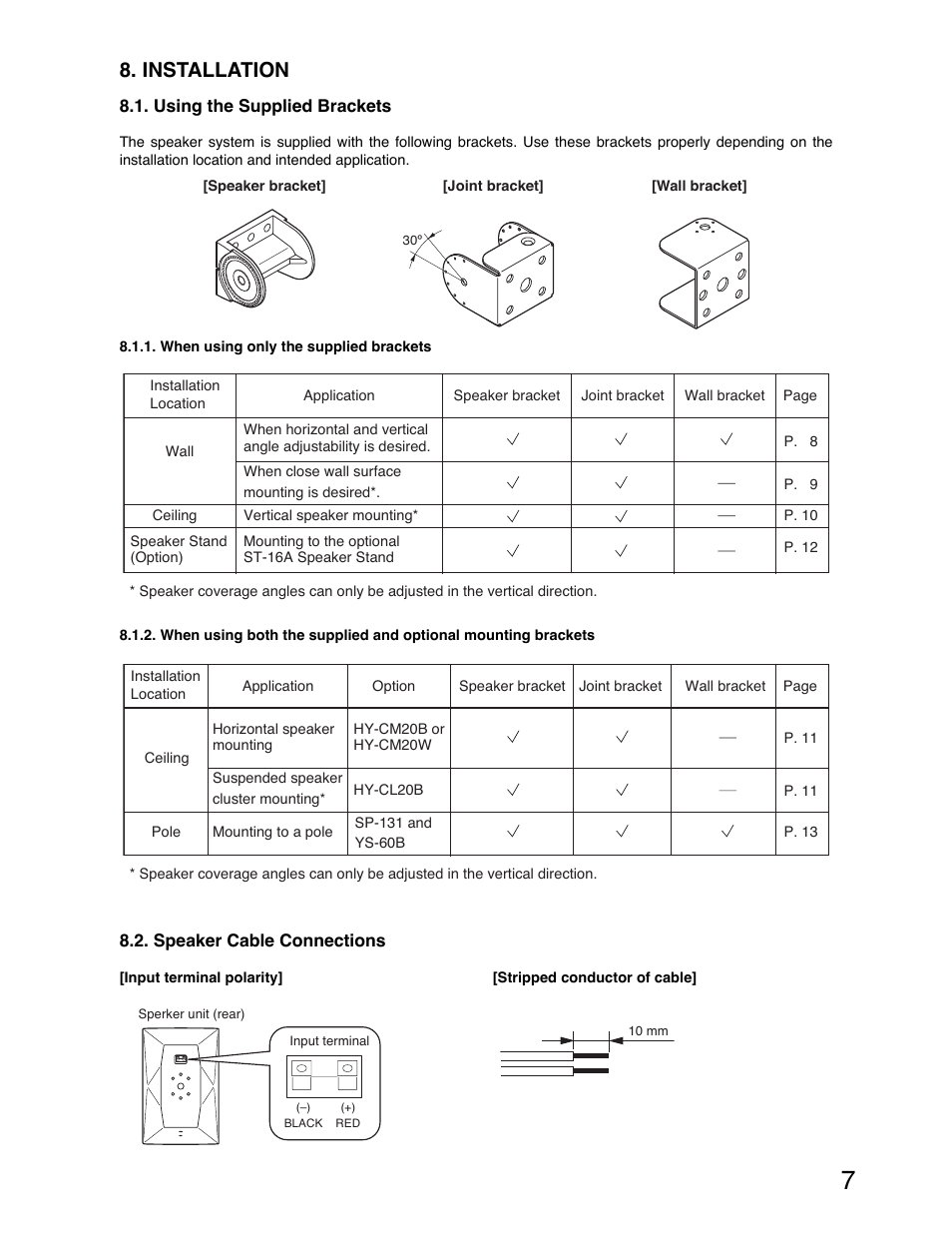 Installation | TOA Electronics F-2000B User Manual | Page 7 / 20