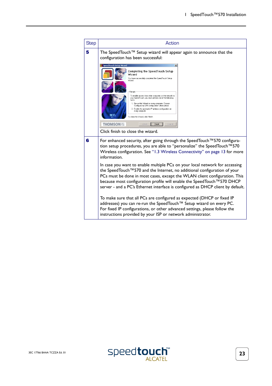 TOA Electronics SPEEDTOUCH 570 User Manual | Page 23 / 48