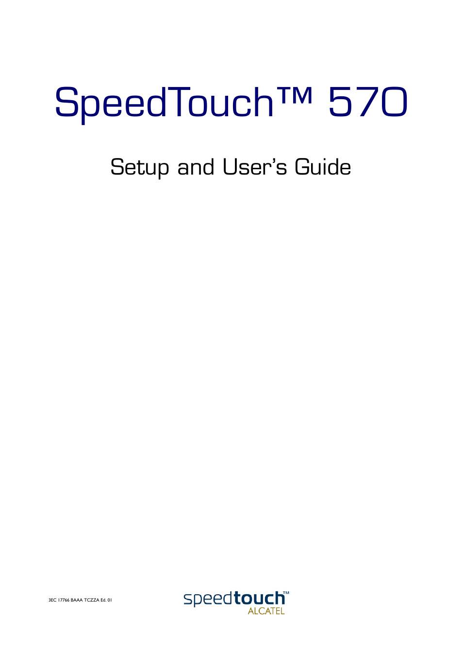 Speedtouch™ 570 | TOA Electronics SPEEDTOUCH 570 User Manual | Page 3 / 48