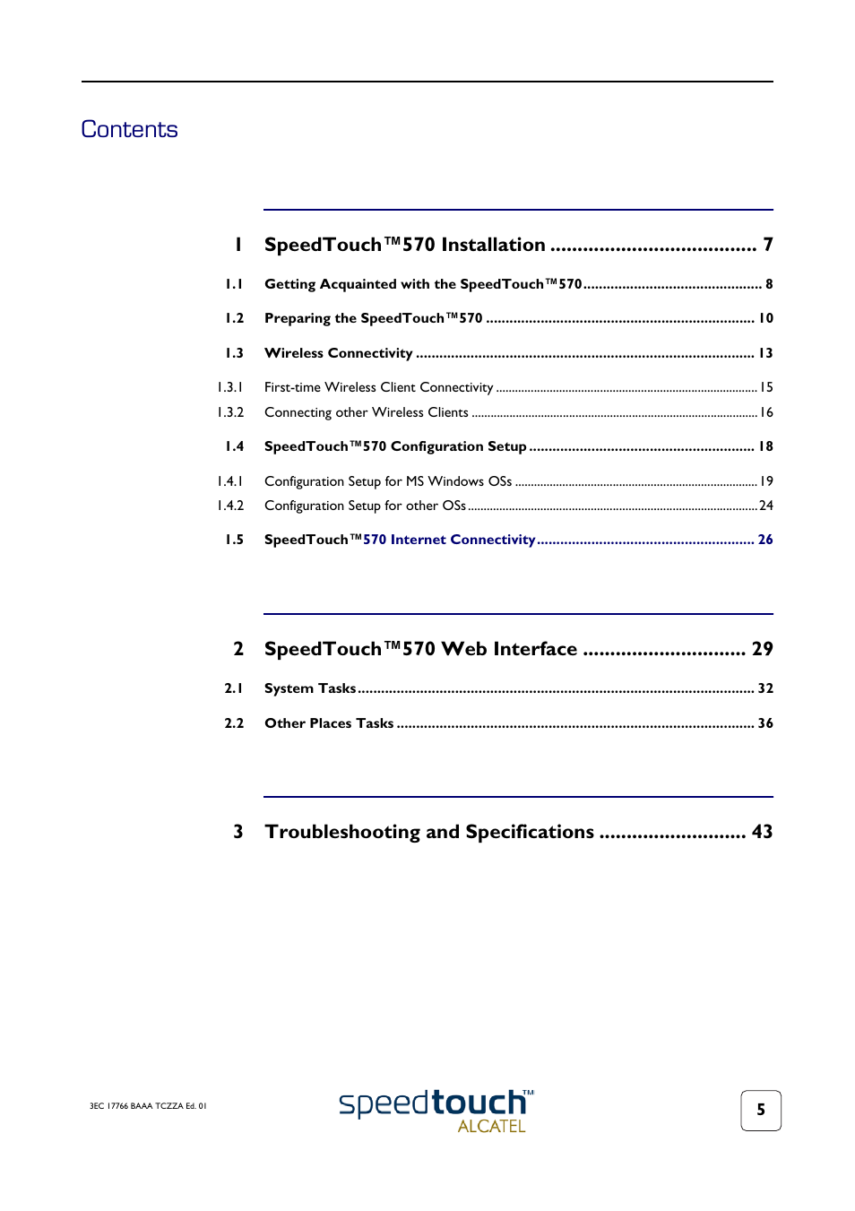 TOA Electronics SPEEDTOUCH 570 User Manual | Page 5 / 48