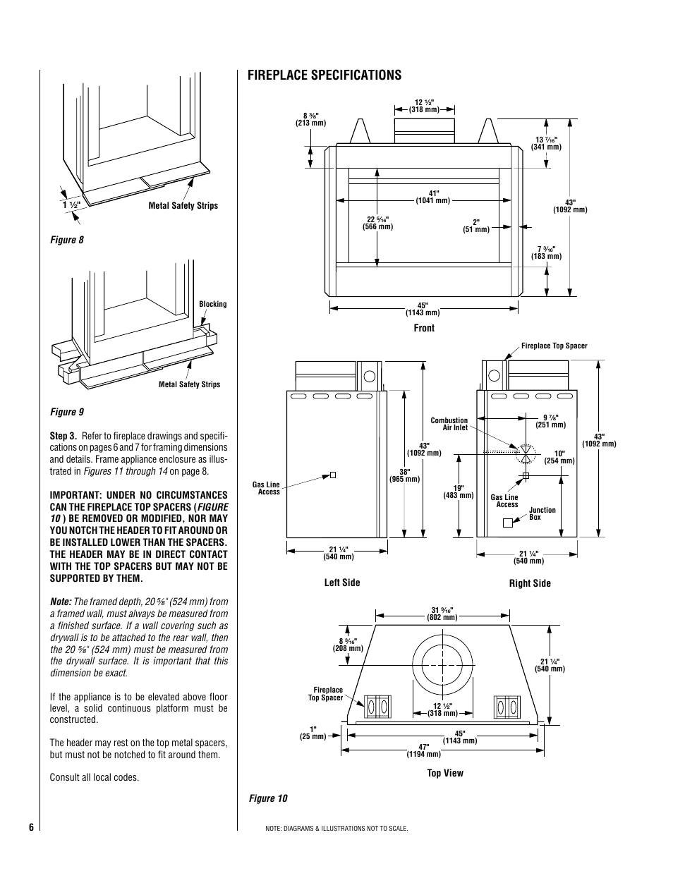 Fireplace specifications | TOA Electronics BR-42 User Manual | Page 6 / 20