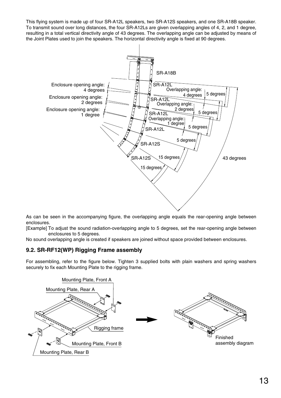 TOA Electronics SR-A12SWP User Manual | Page 13 / 24
