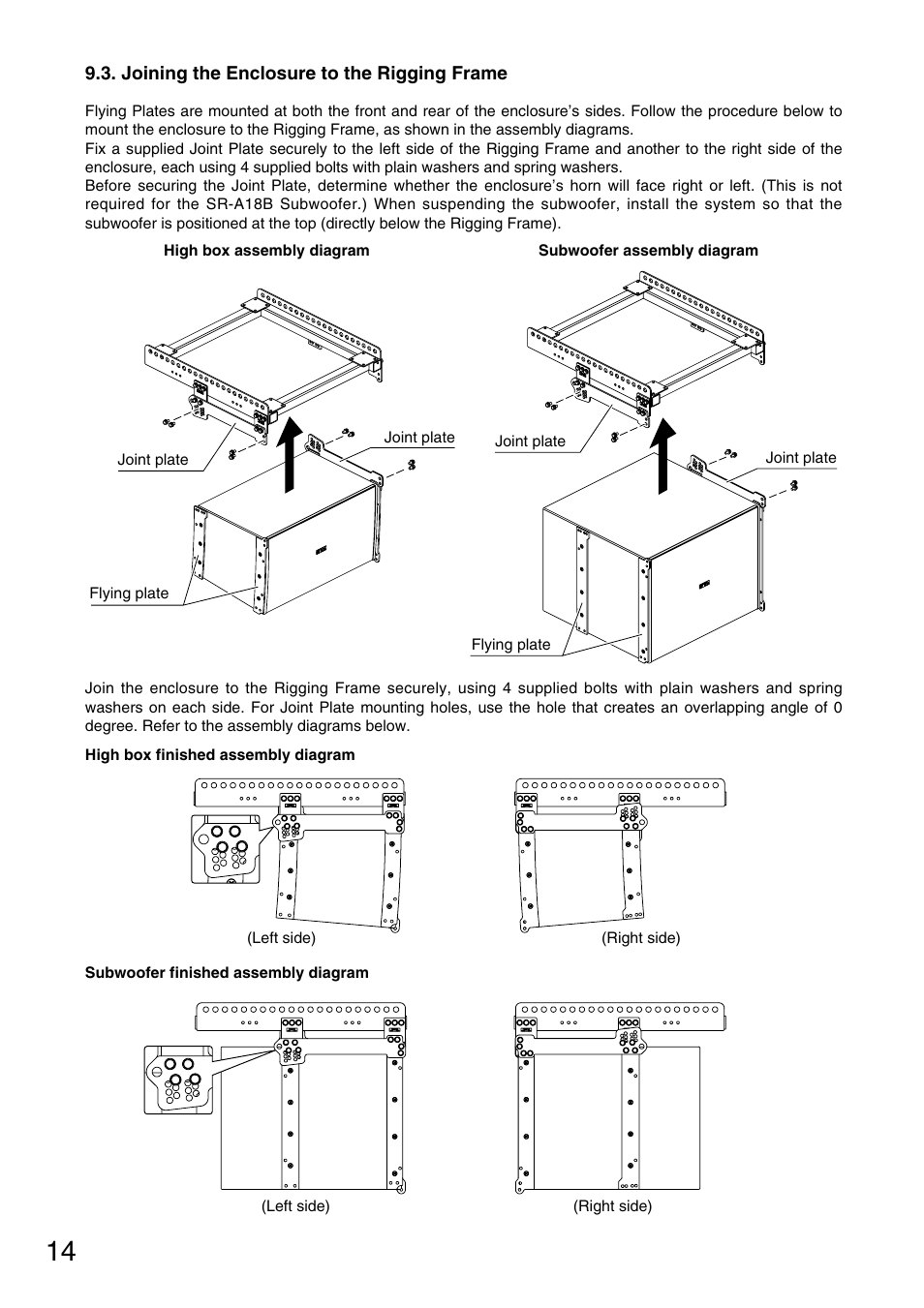TOA Electronics SR-A12SWP User Manual | Page 14 / 24