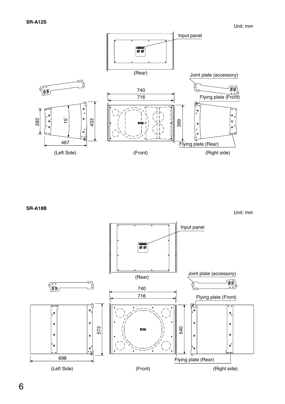 TOA Electronics SR-A12SWP User Manual | Page 6 / 24