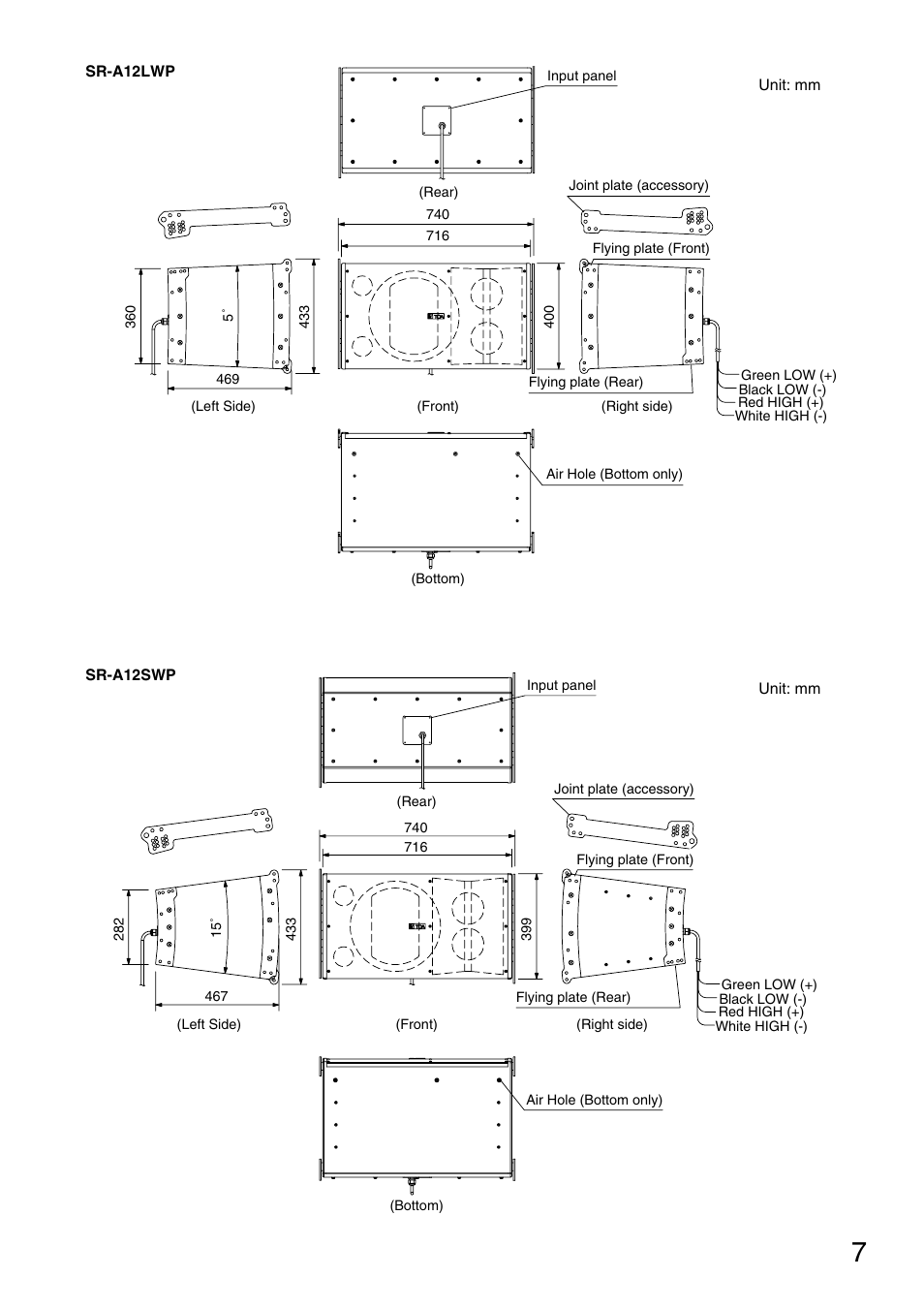 TOA Electronics SR-A12SWP User Manual | Page 7 / 24