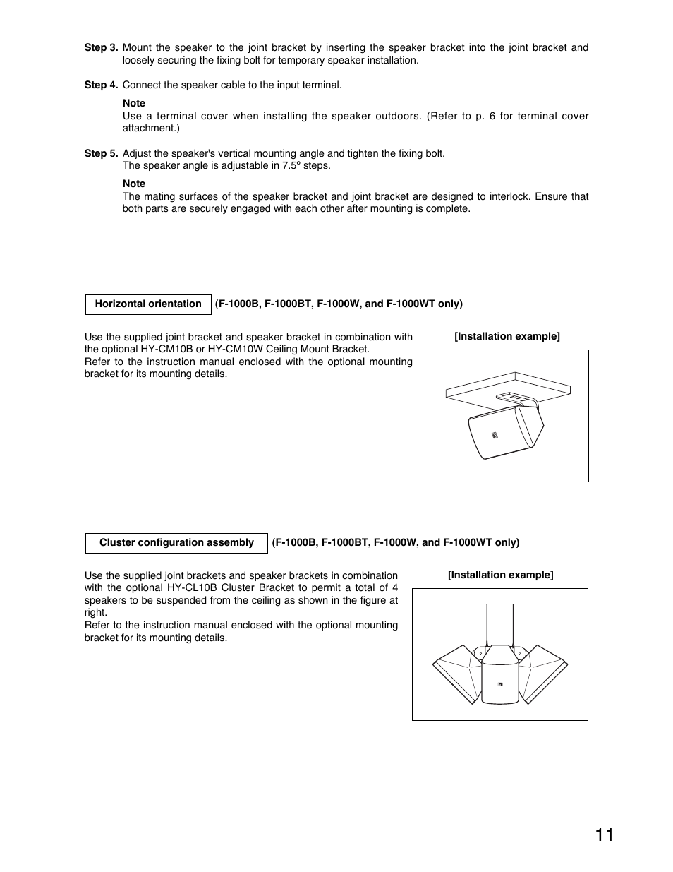 TOA Electronics F-1000W User Manual | Page 11 / 18