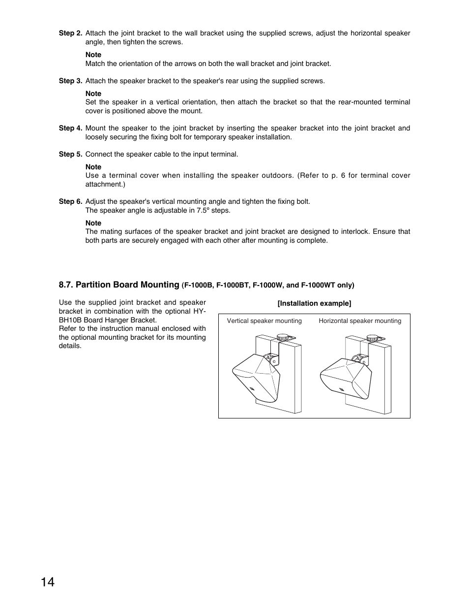 TOA Electronics F-1000W User Manual | Page 14 / 18