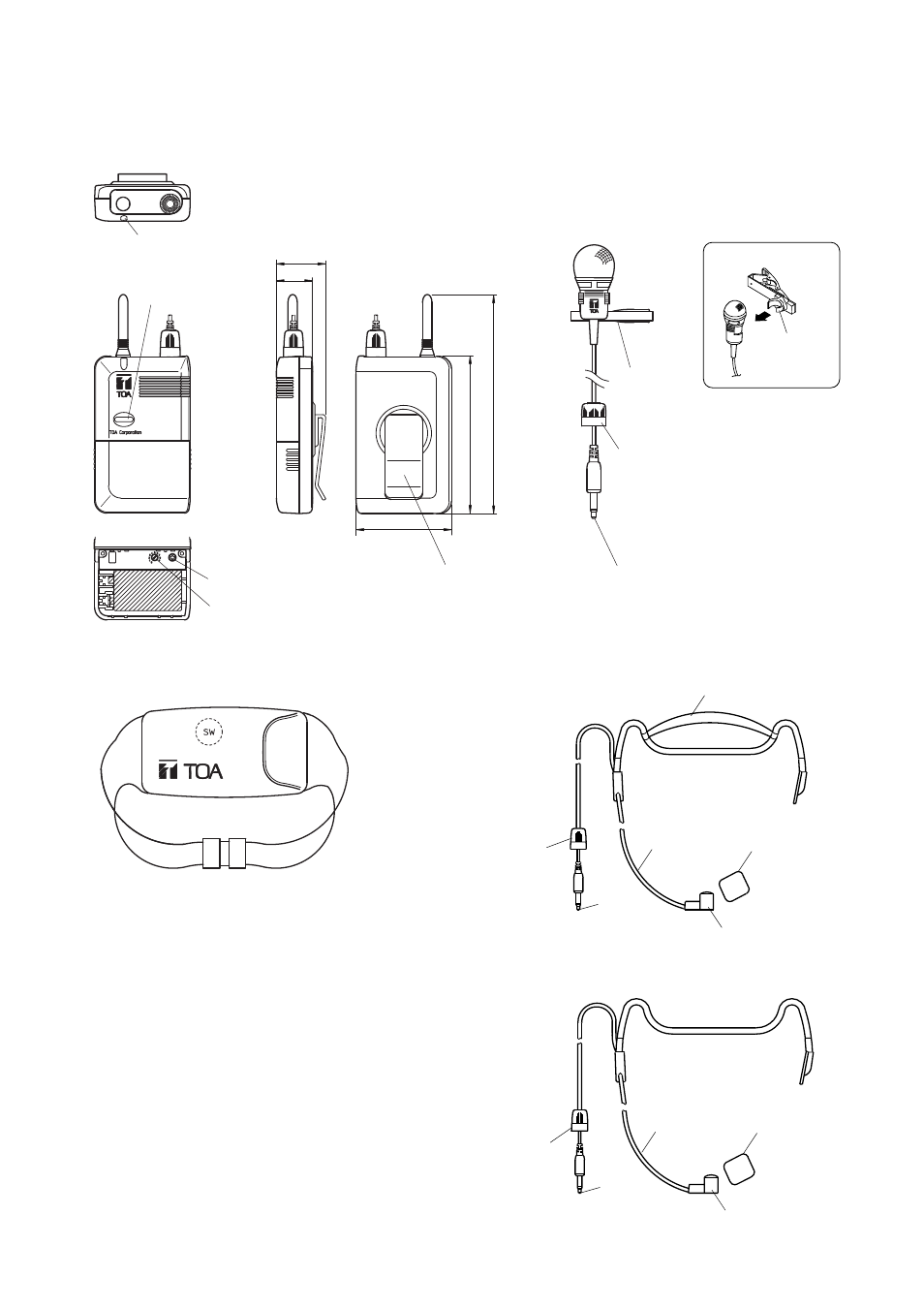 Nomenclature | TOA Electronics WM-4310H User Manual | Page 4 / 8