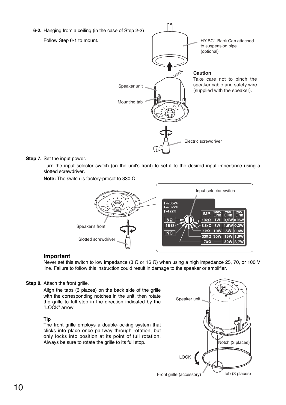 TOA Electronics F-2352C2 User Manual | Page 10 / 12
