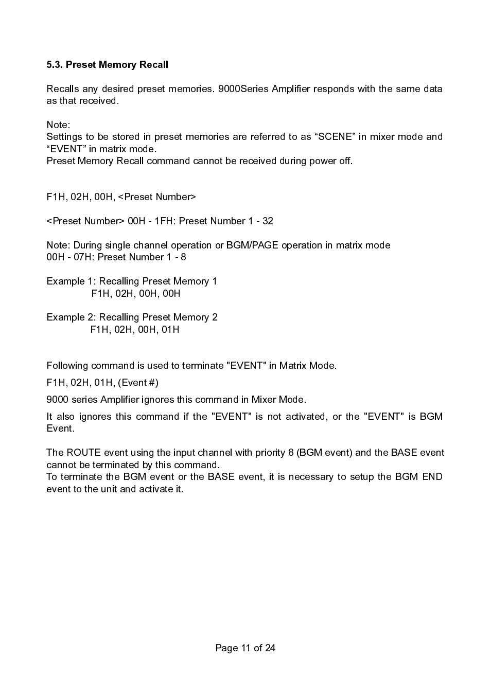 TOA Electronics 9000 Series User Manual | Page 11 / 24