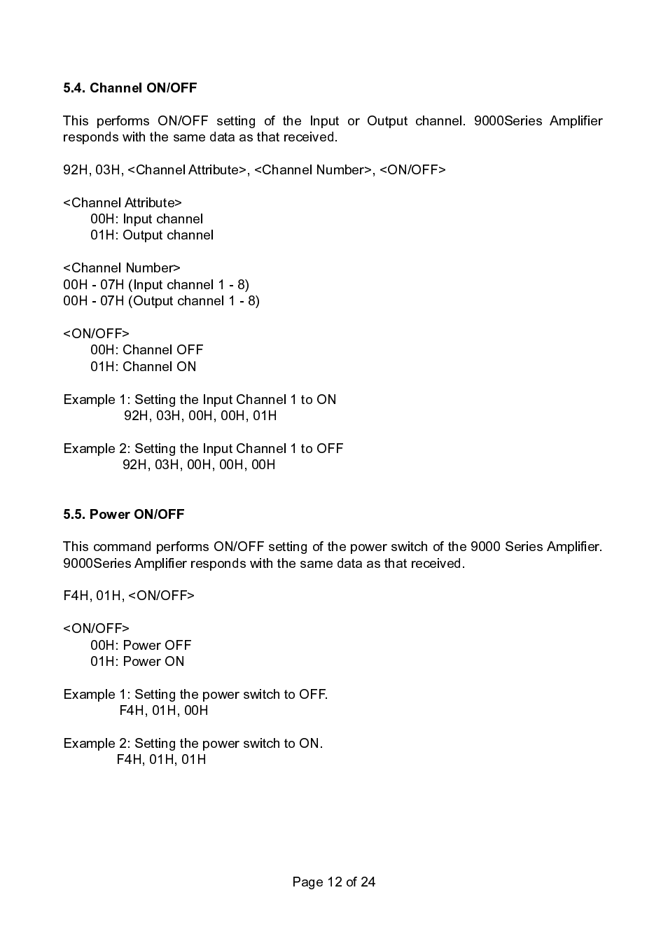 TOA Electronics 9000 Series User Manual | Page 12 / 24