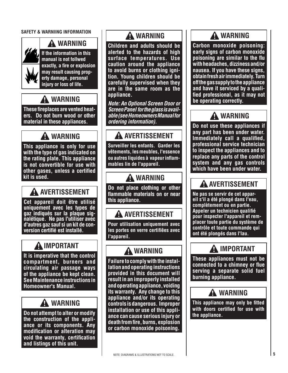 Warning, Important, Avertissement | TOA Electronics SSDVT-4035CNM User Manual | Page 5 / 40