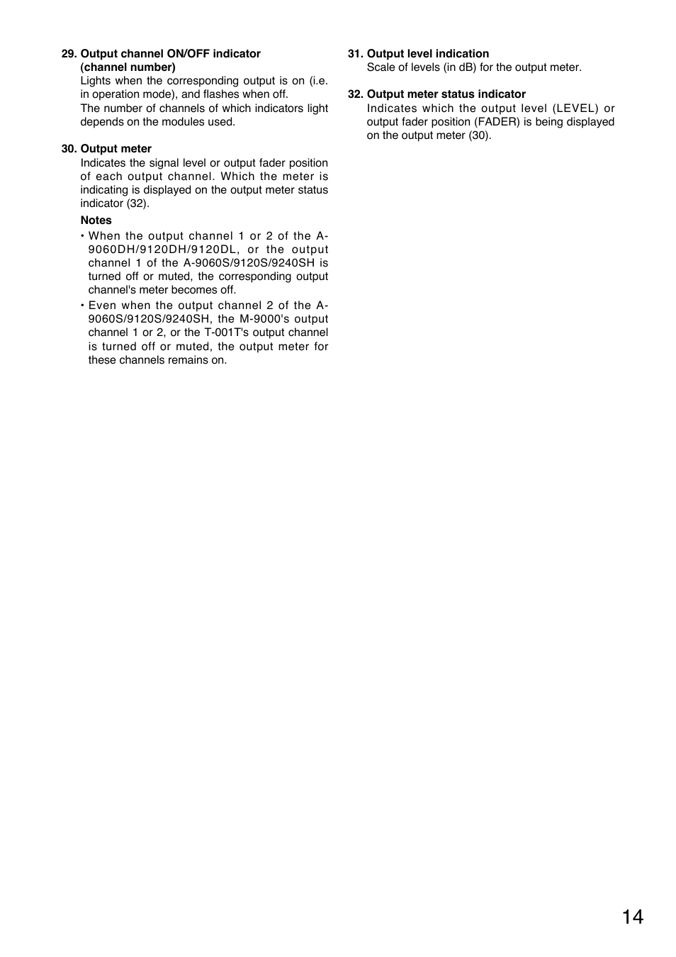 TOA Electronics A-9120DH User Manual | Page 14 / 136