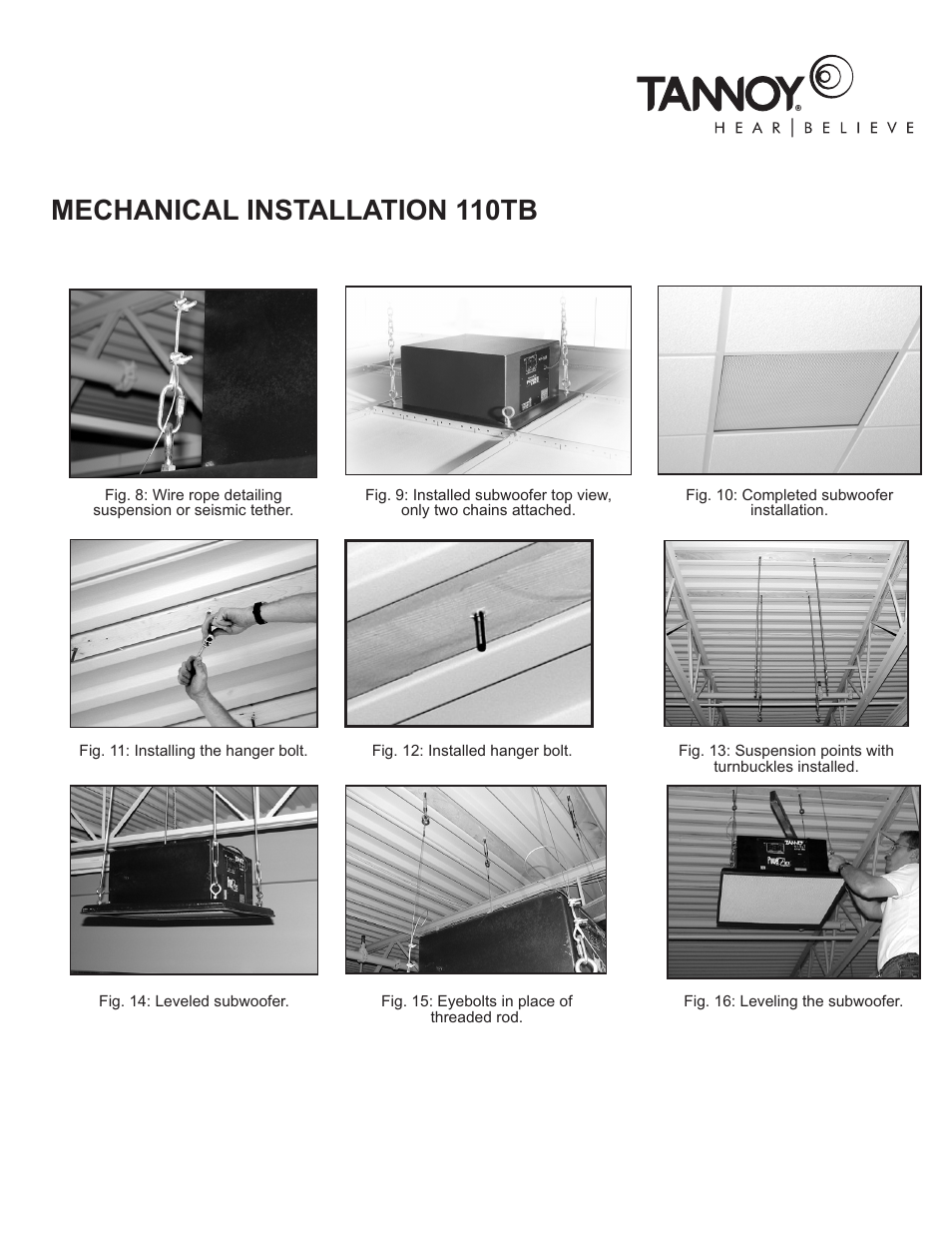 Mechanical installation 110tb | TOA Electronics 110SR User Manual | Page 10 / 16