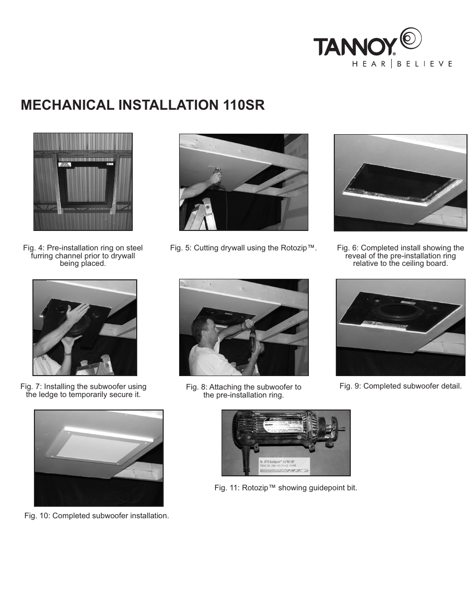 Mechanical installation 110sr | TOA Electronics 110SR User Manual | Page 13 / 16
